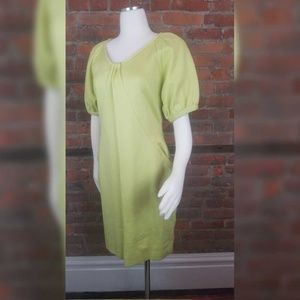 Ellen Tracy Women's Shift Dress Light Green Knit